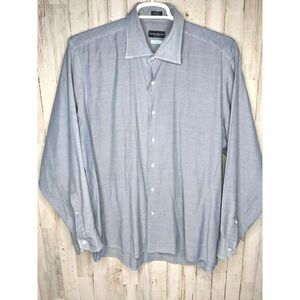 Peter Millar Collection Flex Finish Size XL Blue‎ Long Sleeve Button Shirt